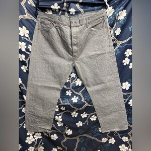 NWOT Levi's Men's Light Gray 501 XX Straight Jeans 44x30